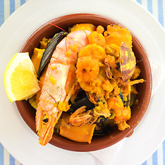 Image showing Mediterranean seafood dish