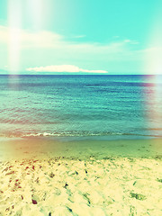 Image showing Sea and beach, retro image