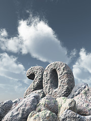 Image showing number twenty rock