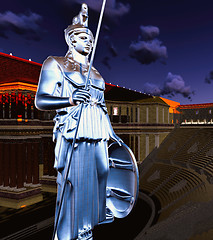 Image showing Greek Athena in theatre