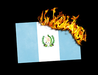 Image showing Flag burning - Guatemala