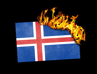 Image showing Flag burning - Iceland