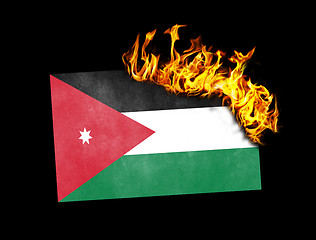 Image showing Flag burning - Jordan