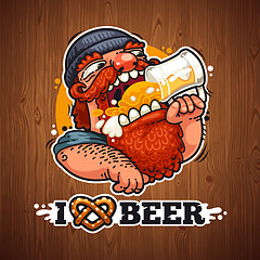 Image showing Man Loves Beer