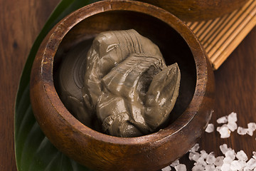 Image showing Dead Sea mud and salt in a bowl