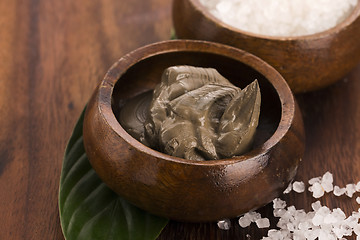 Image showing Dead Sea mud and salt in a bowl