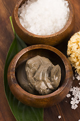 Image showing Dead Sea mud and salt in a bowl