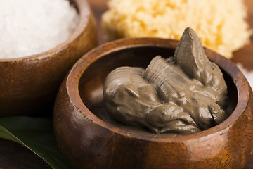 Image showing Dead Sea mud and salt in a bowl