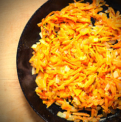 Image showing roasted carrots and onions