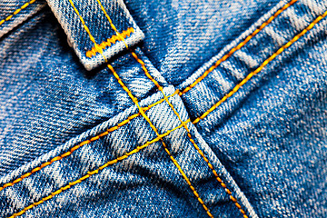 Image showing Crossed seams on denim