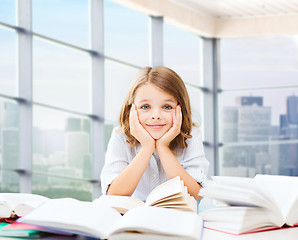 Image showing student girl studying at school