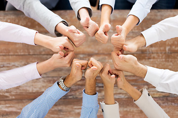 Image showing business team showing thumbs up