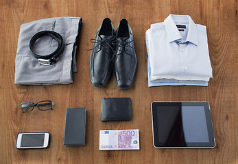 Image showing close up of formal clothes and personal stuff