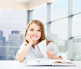 Image showing student girl studying at school