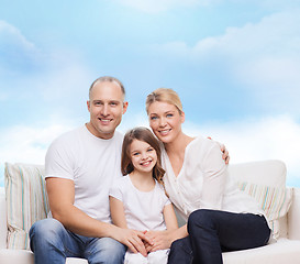 Image showing happy family at home