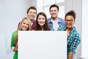 Image showing group of students at school with blank board