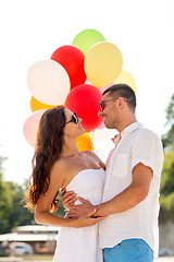 Image showing smiling couple in city