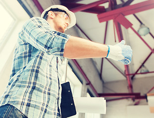 Image showing man with blueprint