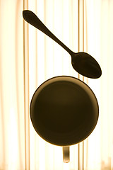 Image showing Coffee cup and the spoon