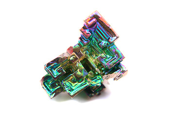 Image showing color bismuth crystal isolated 