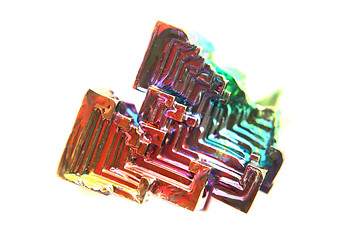 Image showing color bismuth crystal isolated 