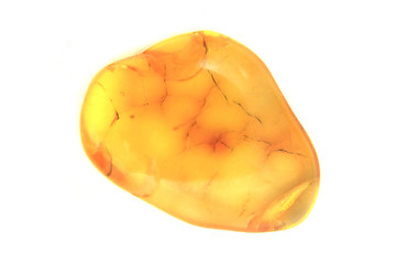 Image showing yellow amber gem isolated 