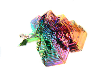 Image showing color bismuth crystal isolated 