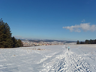 Image showing Hiking in winter