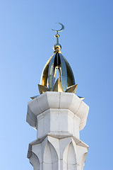 Image showing Qolsharif mosque gold minaret/ Kazan