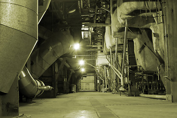 Image showing Pipes inside energy plant