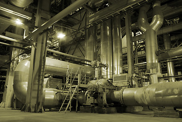 Image showing Pipes inside energy plant