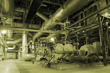 Image showing Pipes inside energy plant