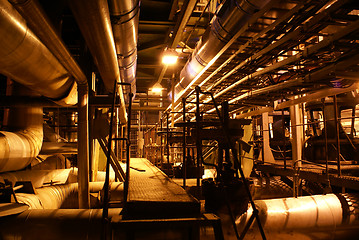 Image showing Pipes inside energy plant