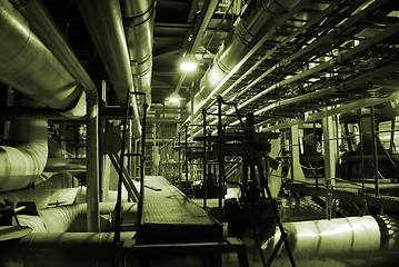 Image showing Pipes inside energy plant