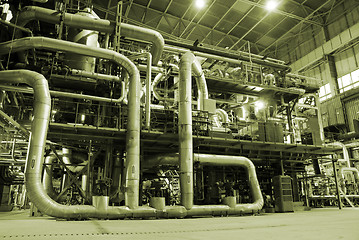 Image showing Pipes inside energy plant