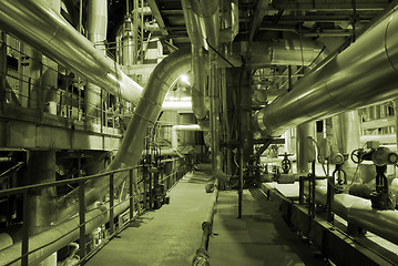 Image showing Pipes inside energy plant