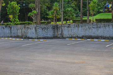 Image showing Car parking lot with white mark 