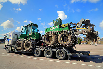 Image showing John Deere Forestry Harvester with Double Disk Forest Plough