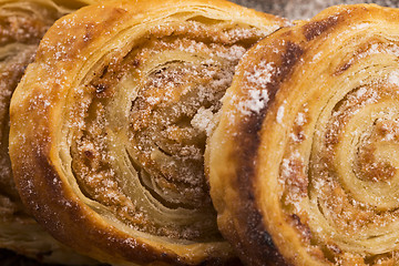 Image showing Puff pastry cookies with apple and cinnamon