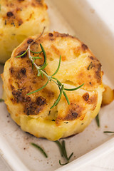 Image showing potato gratin with fresh rosemary