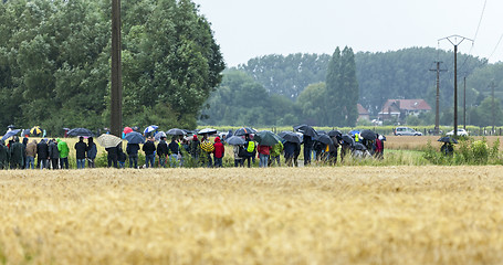 Image showing Fans of Le Tour de France 