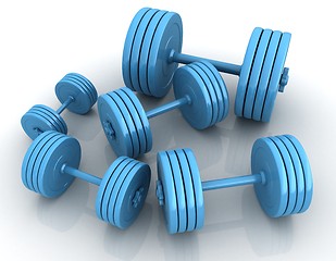 Image showing Fitness dumbbells