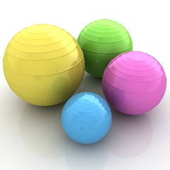 Image showing Fitness balls