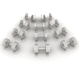 Image showing Fitness dumbbells