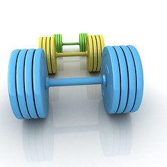 Image showing Fitness dumbbells