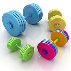 Image showing Fitness dumbbells