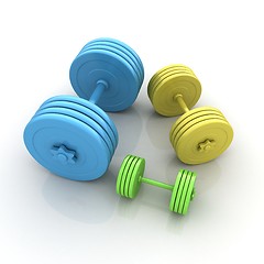 Image showing Fitness dumbbells