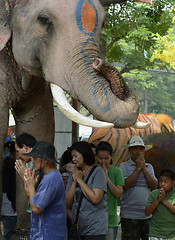 Image showing ASIA THAILAND AYUTTHAYA SONGKRAN FESTIVAL