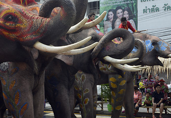 Image showing ASIA THAILAND AYUTTHAYA SONGKRAN FESTIVAL