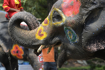 Image showing ASIA THAILAND AYUTTHAYA SONGKRAN FESTIVAL